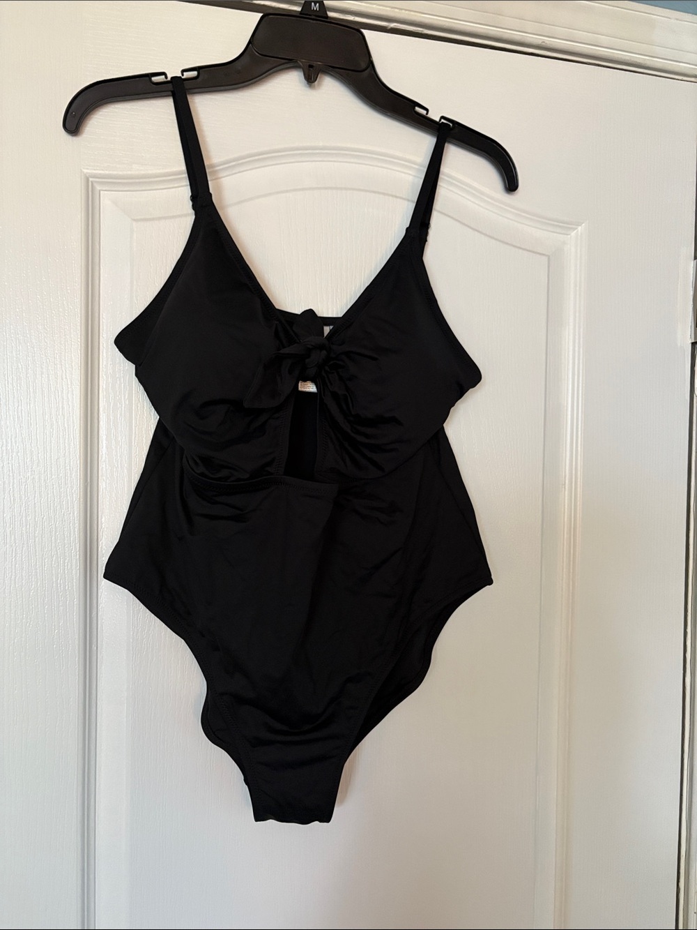 GAP Black One-Piece Swimsuit with Front Tie Cutout